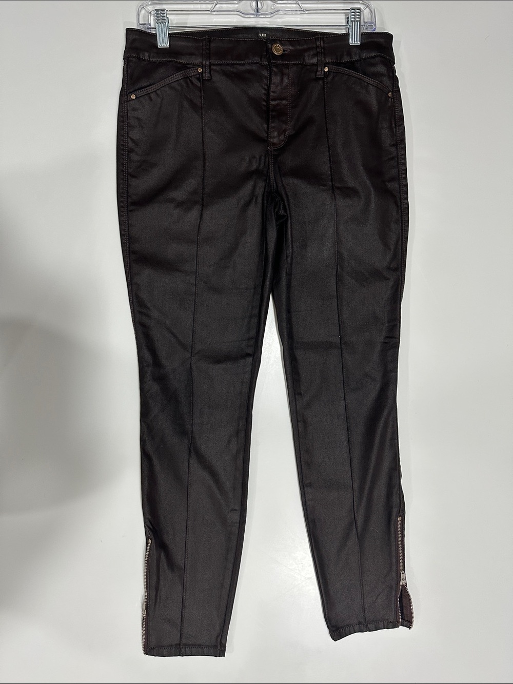 White House Black Market Black Skinny Zipper Hem Jeans